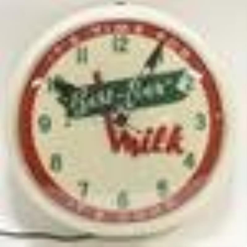 Vintage Best-Ever Milk Lighted Advertising Clock