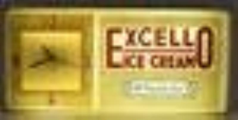 Vintage Excello Ice Cream Lighted Adv Clock