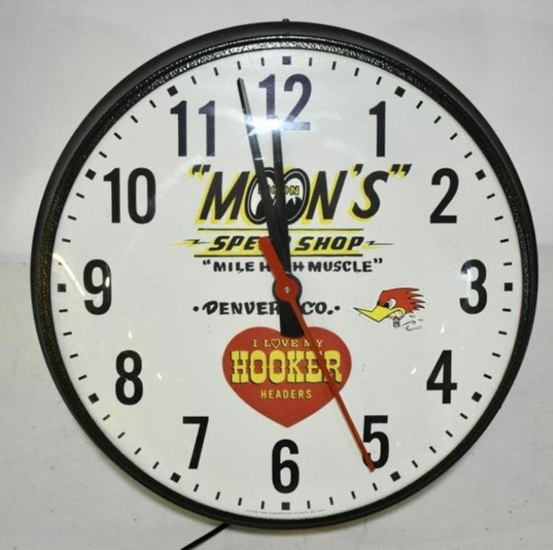 Moon's Speed Shop Denver Co. Fantasy Adv Clock