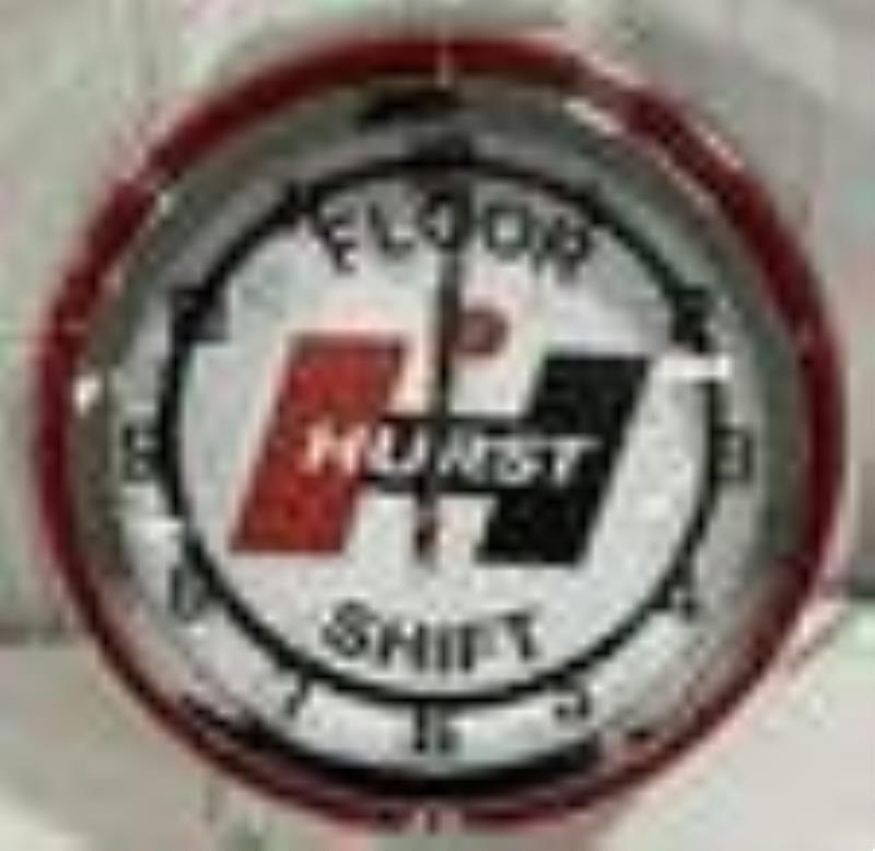 Modern Hurst Floor Shift Neon Advertising Clock