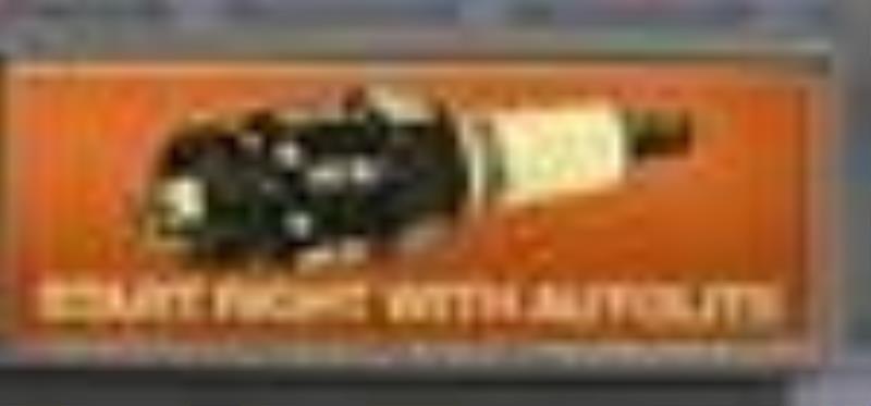 Auotlite Spark Plugs Lighted Advertising Clock