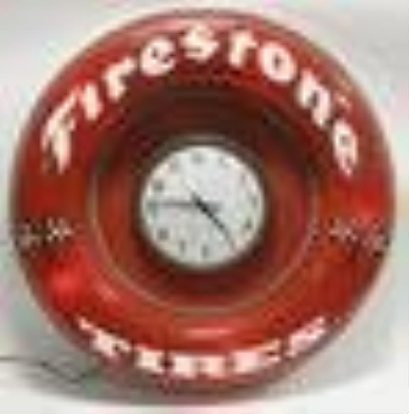 3ft Firestone Tires Lighted Fantasy Adv Clock