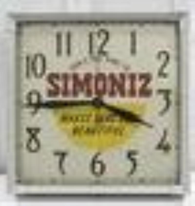 Vintage Simoniz Car Polsih Advertising Clock