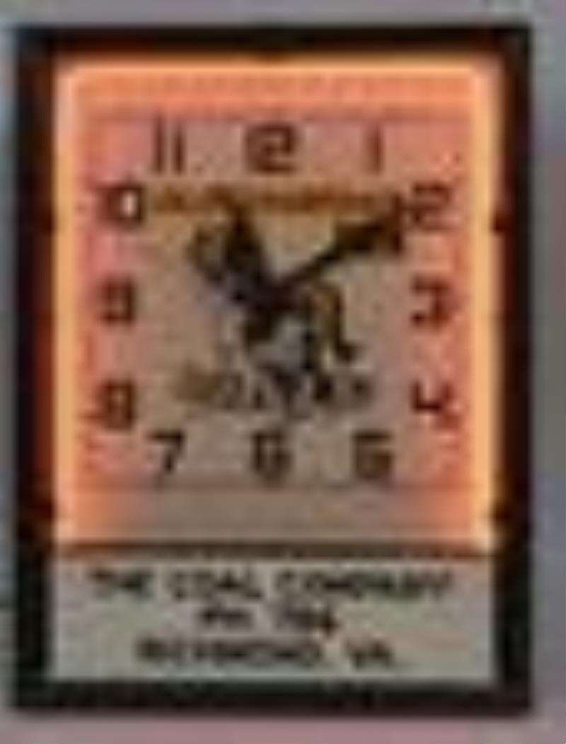 Restored Old Guardian Coal Neon Advertising Clock