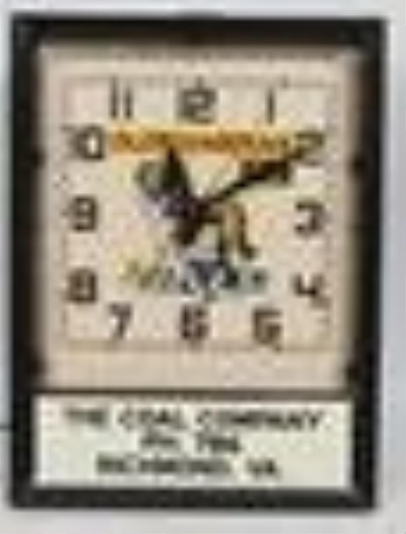 Restored Old Guardian Coal Neon Advertising Clock