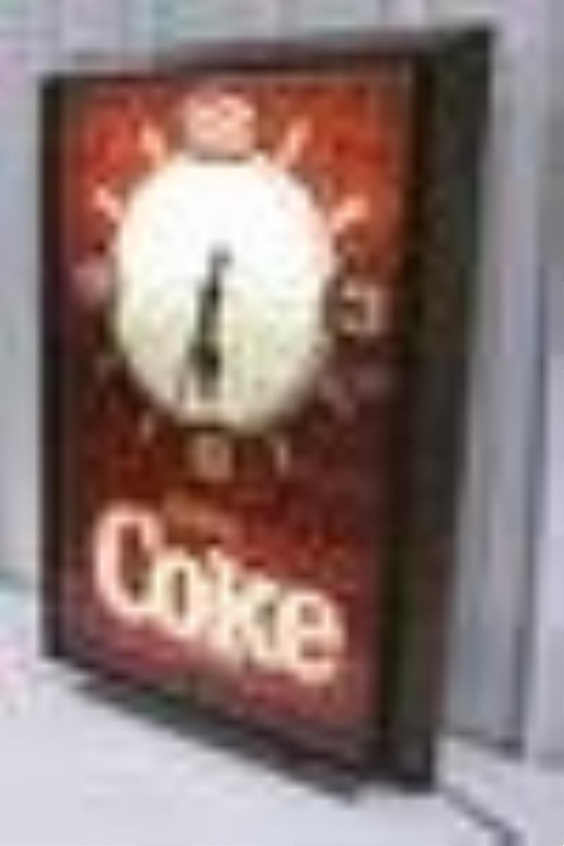 1985 Enjoy Coke / Coca-Cola Lighted Illusion Clock
