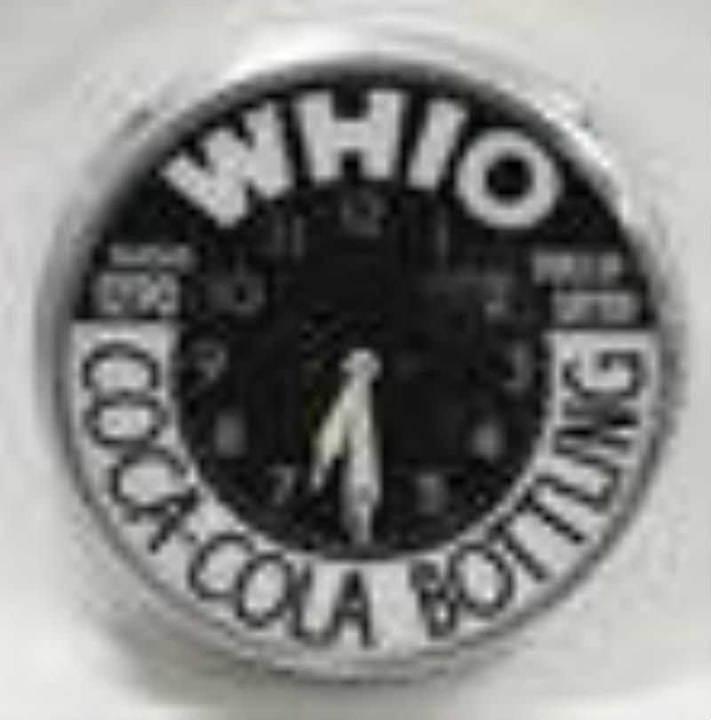 Vintage Coca-Cola WHIO Radio Glo-Dial Style Clock