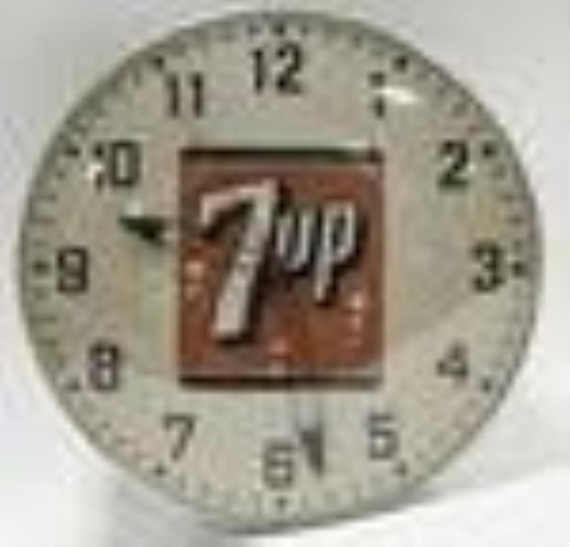 Vintage 7up Soda Advertising Clock