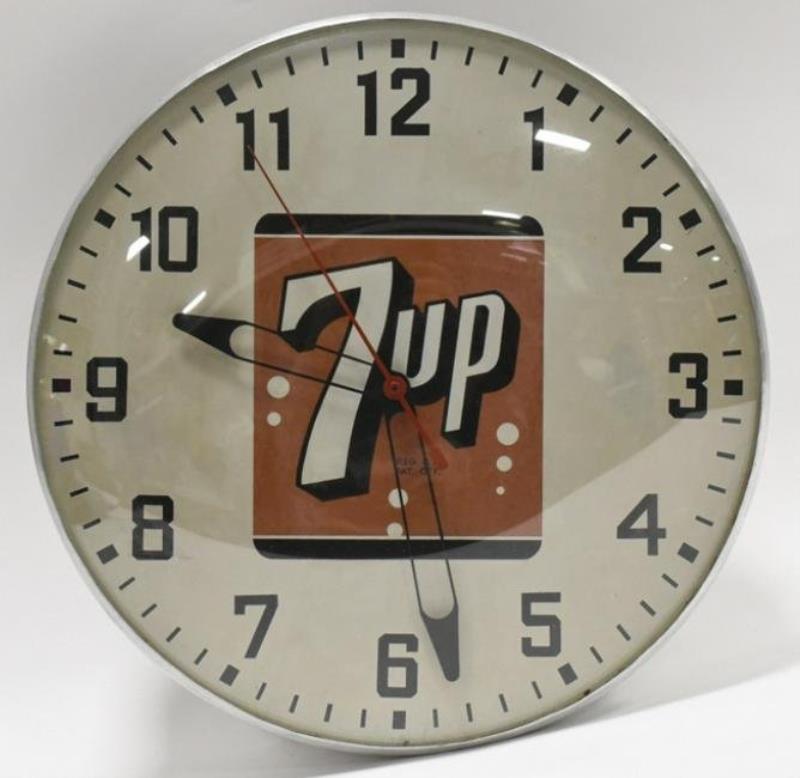 Vintage 7up Soda Advertising Clock