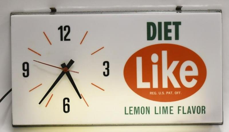 Vintage Diet Like Soda Lighted Advertising Clock