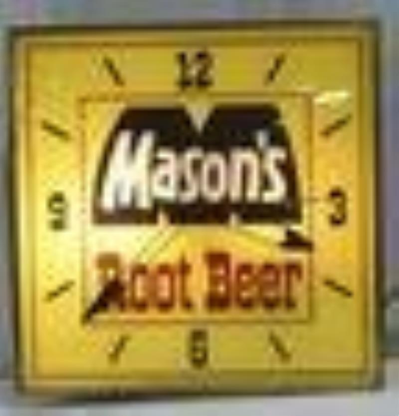 Vintage Mason's Root Beer Lighted Adv PAM Clock