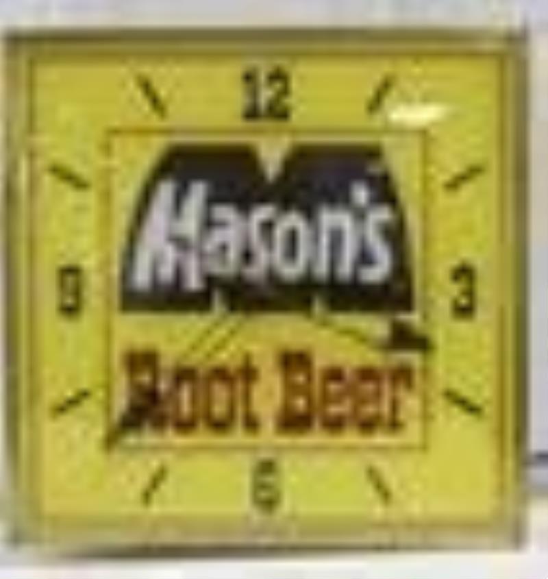 Vintage Mason's Root Beer Lighted Adv PAM Clock