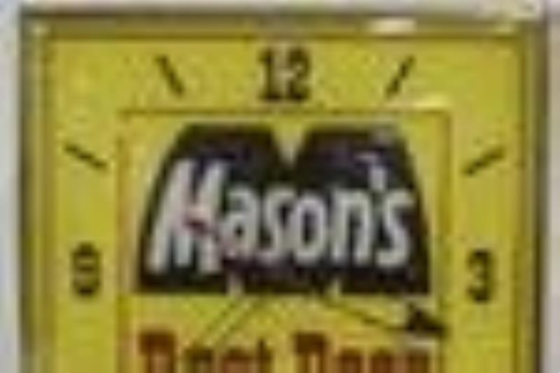 Vintage Mason's Root Beer Lighted Adv PAM Clock