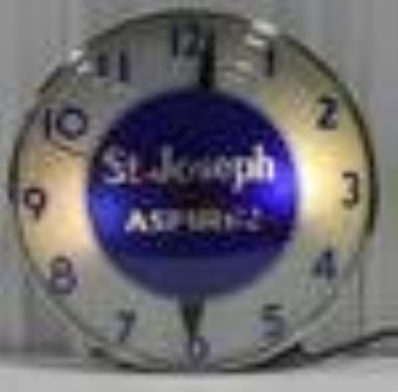 Vintage St. Joseph Aspirin Lighted Telechron Clock