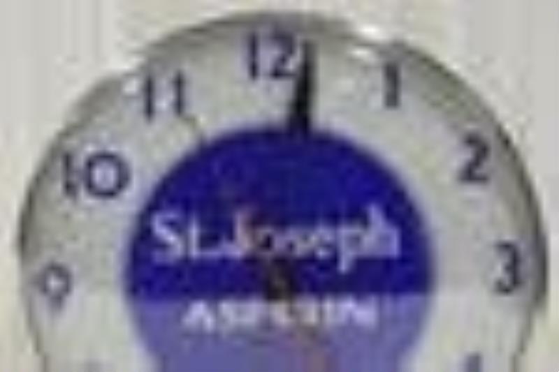 Vintage St. Joseph Aspirin Lighted Telechron Clock