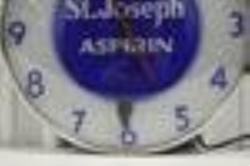 Vintage St. Joseph Aspirin Lighted Telechron Clock