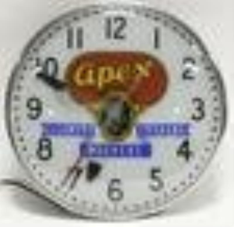 Vintage Apex Washers Lighted Advertising Clock