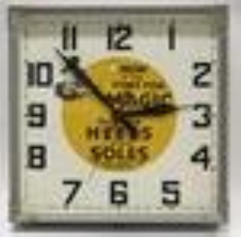 Vintage Magic Rubber Heels & Soles Adv Clock