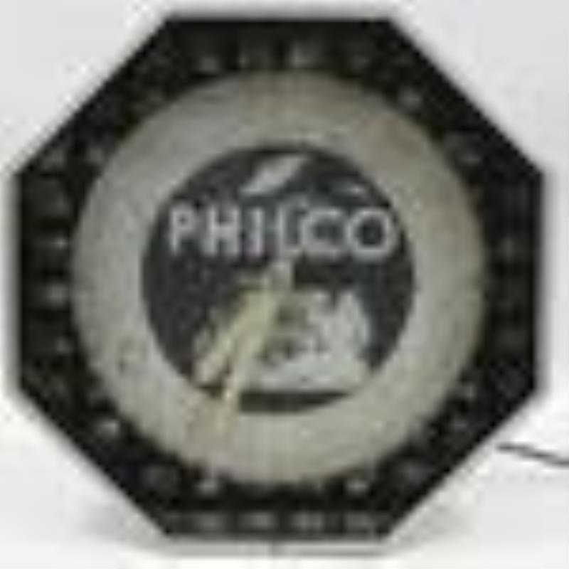 Vintage Philco Radios NPI Neon Adv Spinner Clock