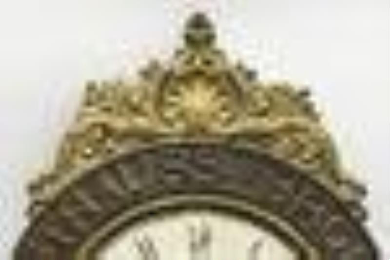Early Strauss Bros Tailors Cast Metal Adv Clock
