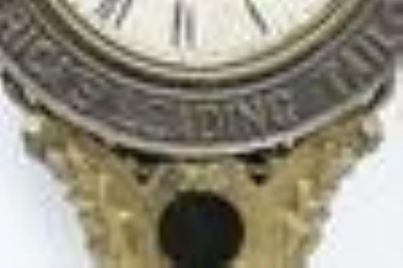 Early Strauss Bros Tailors Cast Metal Adv Clock