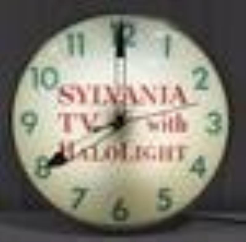 Vintage Sylvania TV Lighted Clock By Swihart
