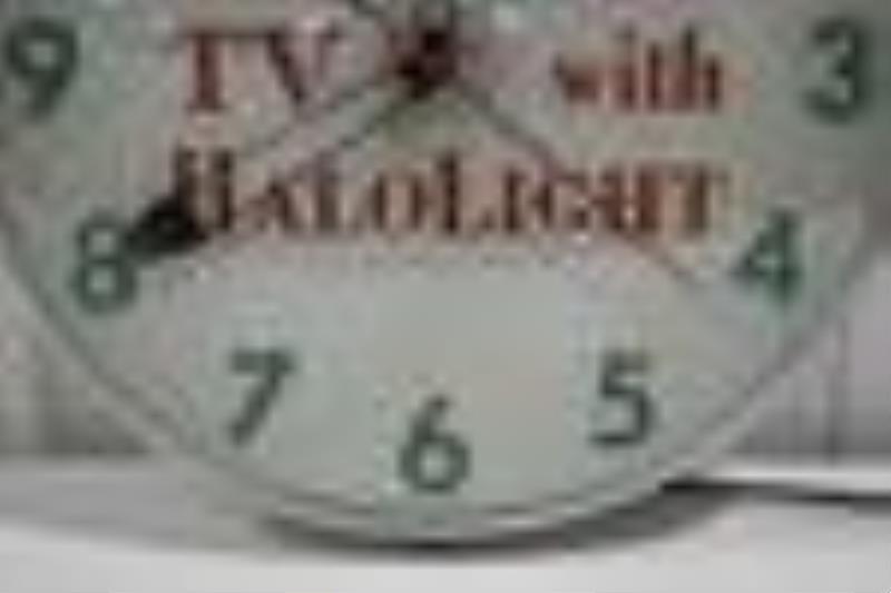 Vintage Sylvania TV Lighted Clock By Swihart