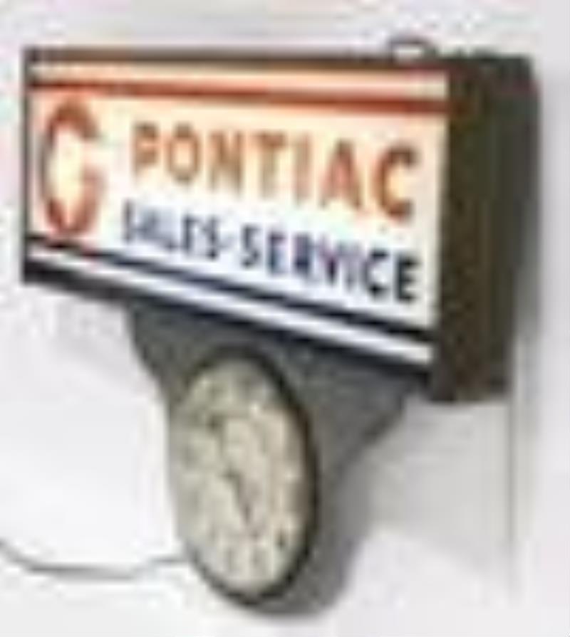 Pontiac Sales & Service Dealership Adv Clock