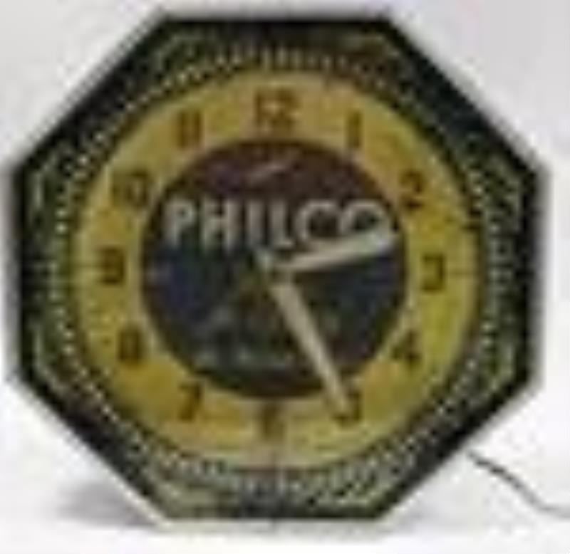 Vintage Philco Neon Spinner Adv Clock By NPI