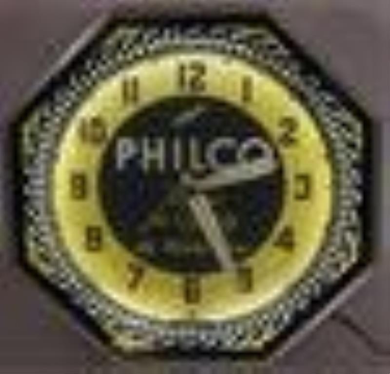 Vintage Philco Neon Spinner Adv Clock By NPI