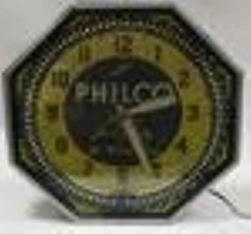 Vintage Philco Neon Spinner Adv Clock By NPI