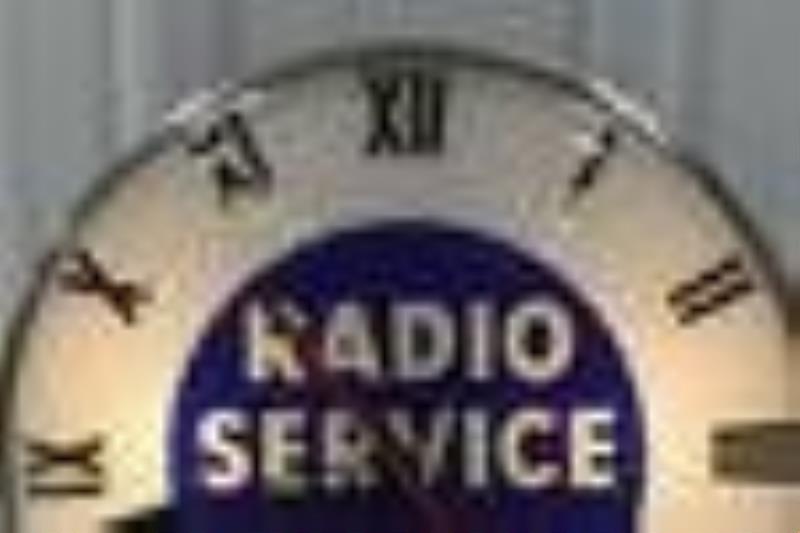 Tung-Sol Radio Service Lighted Advertising Clock