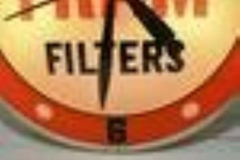 Vintage Fram Filters Double Bubble Glass Adv Clock