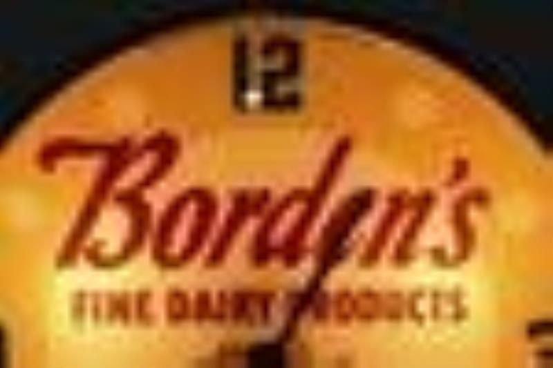 Bordens Dairy Lighted Pam Style Contemporary Clock