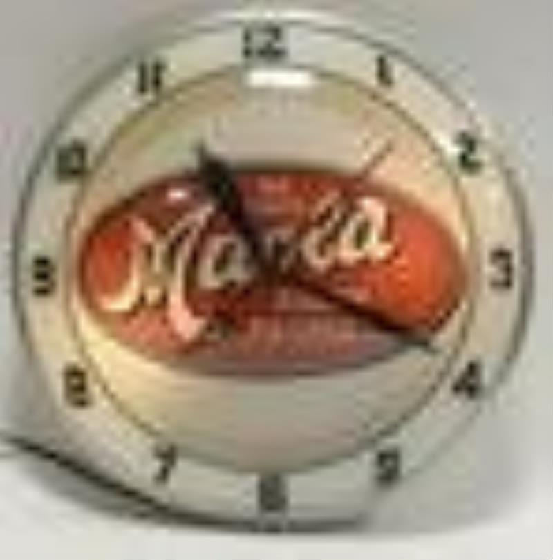 Vintage Maola Dairy Products Double Bubble Clock