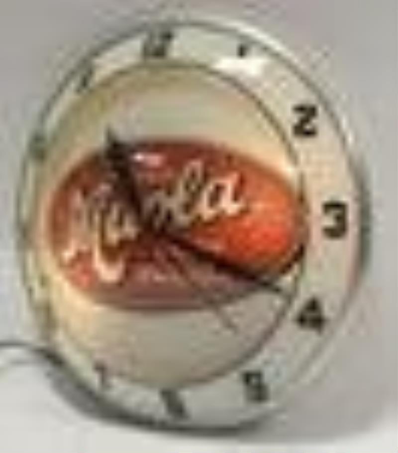 Vintage Maola Dairy Products Double Bubble Clock