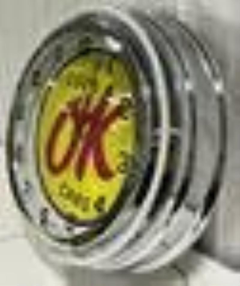 Modern OK USed Cars Dealership Neon Clock
