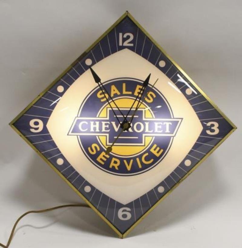 Chevrolet Sales & Service Lighted PAM Clock