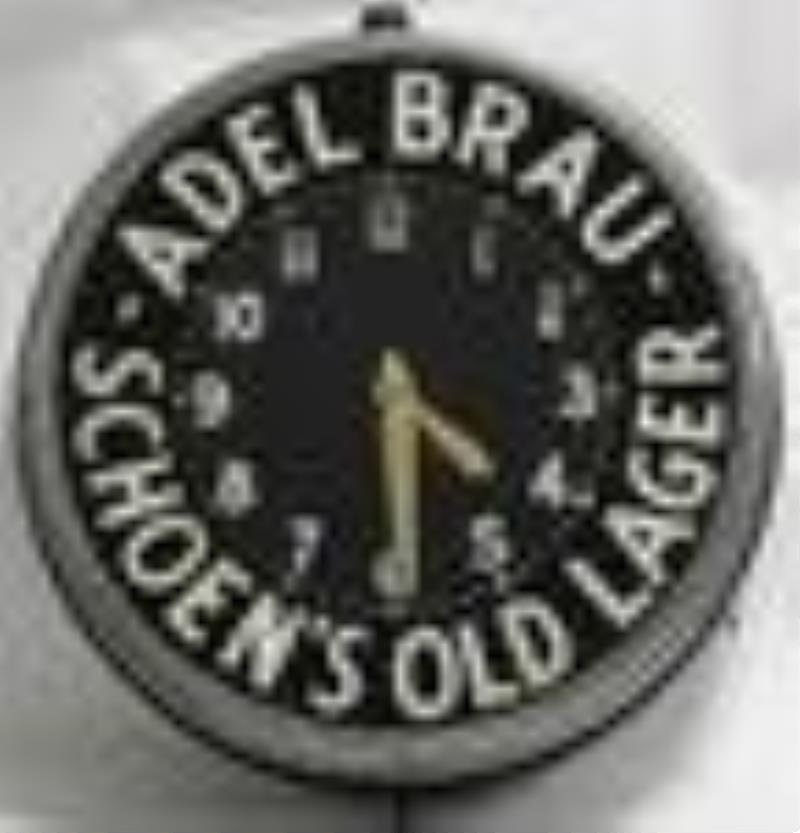Vintage Adel Brau Schoens Old Lager Glo-Dial Clock