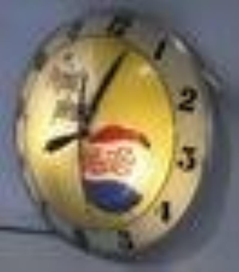 Vintage Pepsi-Cola Double Bubble Lighted Adv Clock