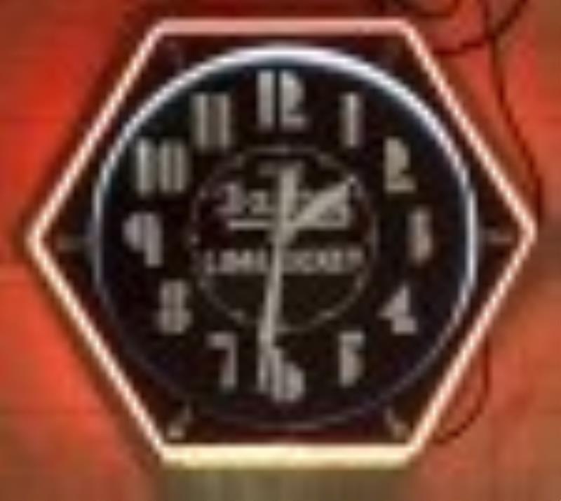 Davern's Lime Rickey Neon Clock