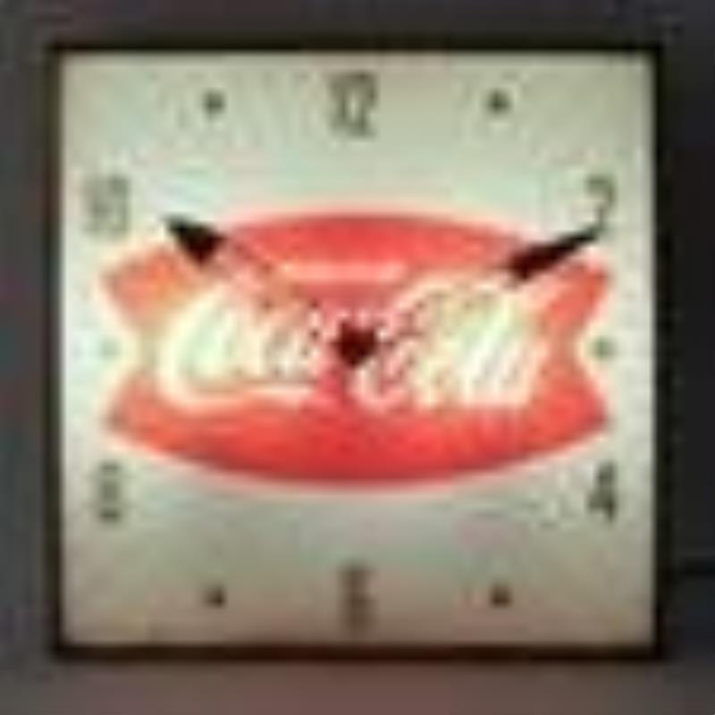 Coca-Cola "Fishtail" Lighted Clock