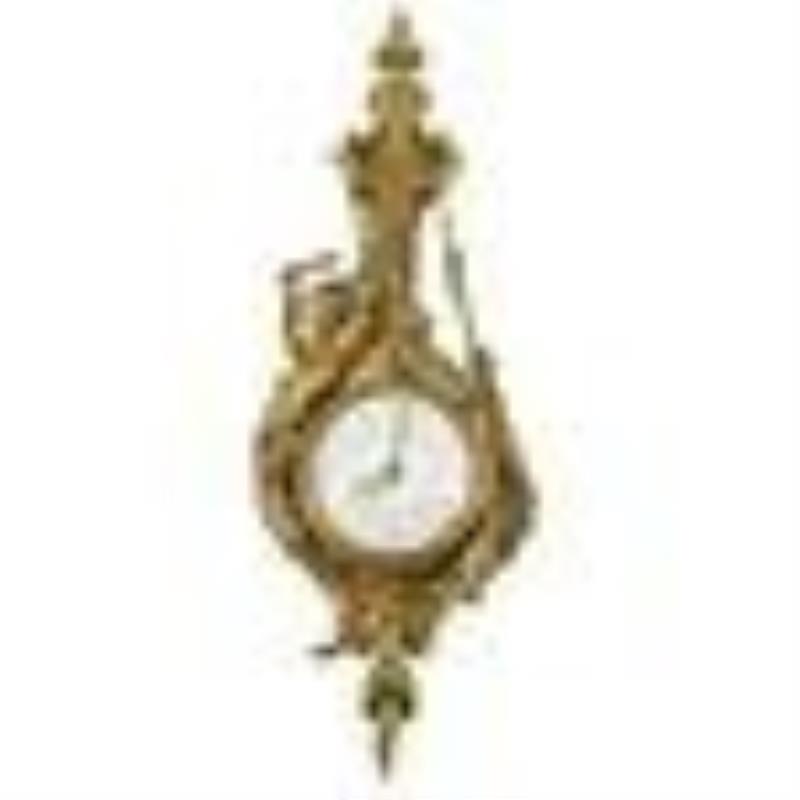 19th Cent. French Gilt Bronze Wall Clock