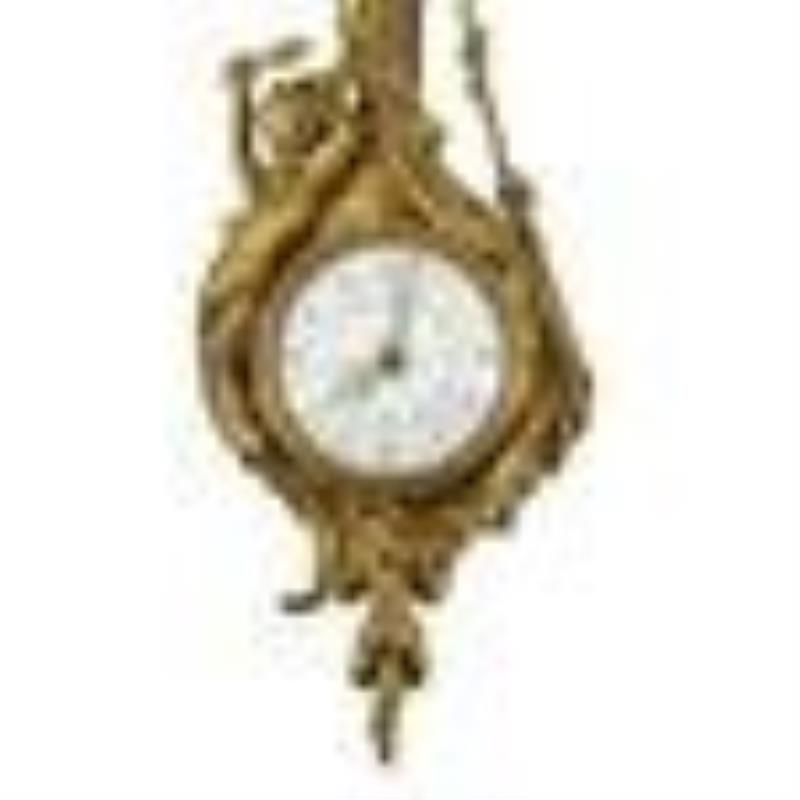 19th Cent. French Gilt Bronze Wall Clock