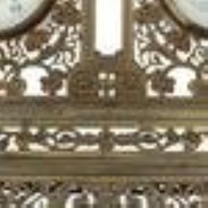 Antique French Bronze Desk Clock & Barometer