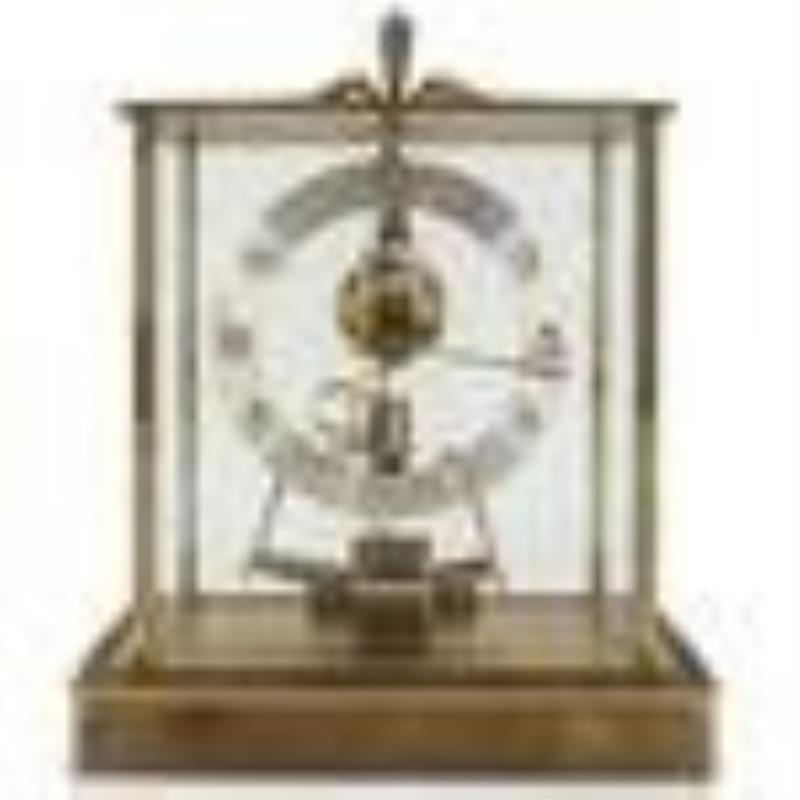 Kieninger and Obergfell Kundo Gilt Bronze Skeleton Clock