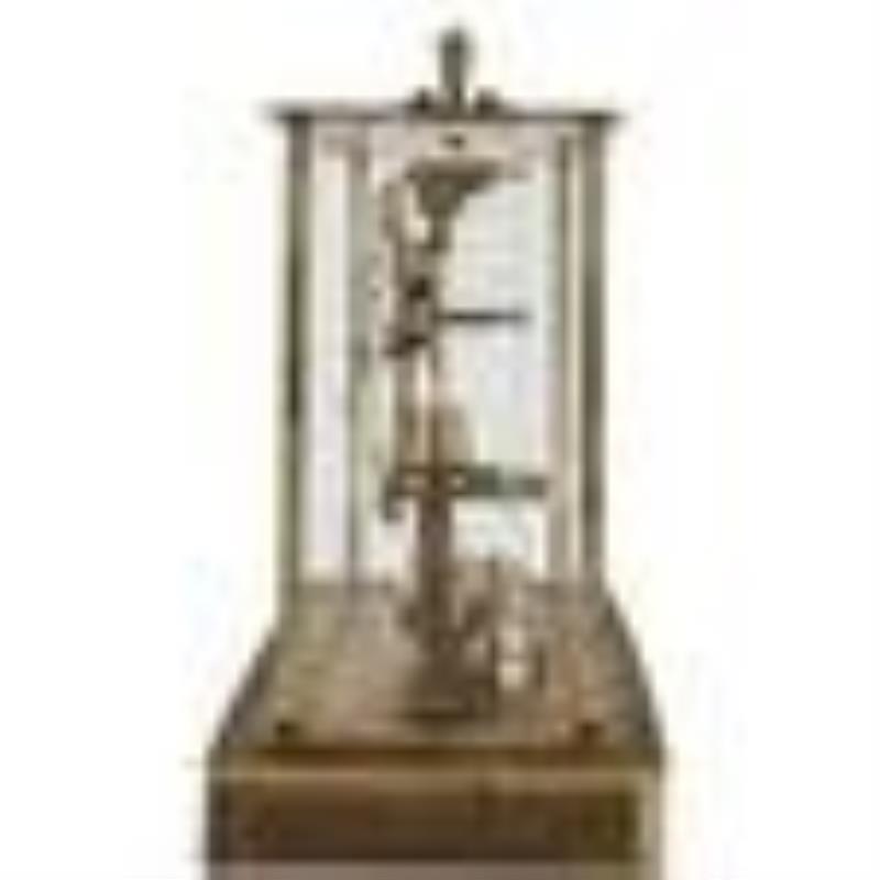 Kieninger and Obergfell Kundo Gilt Bronze Skeleton Clock