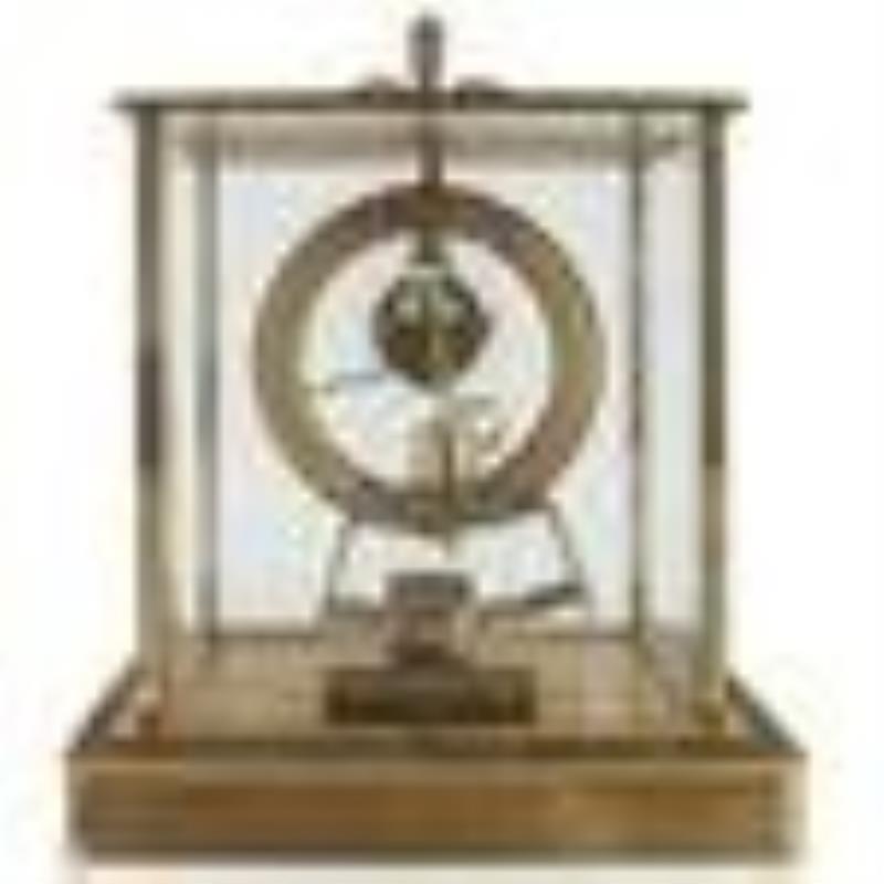 Kieninger and Obergfell Kundo Gilt Bronze Skeleton Clock