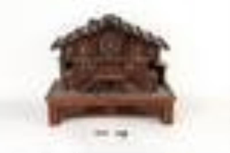 Wooden Swiss Chalet Music Box Form Clock