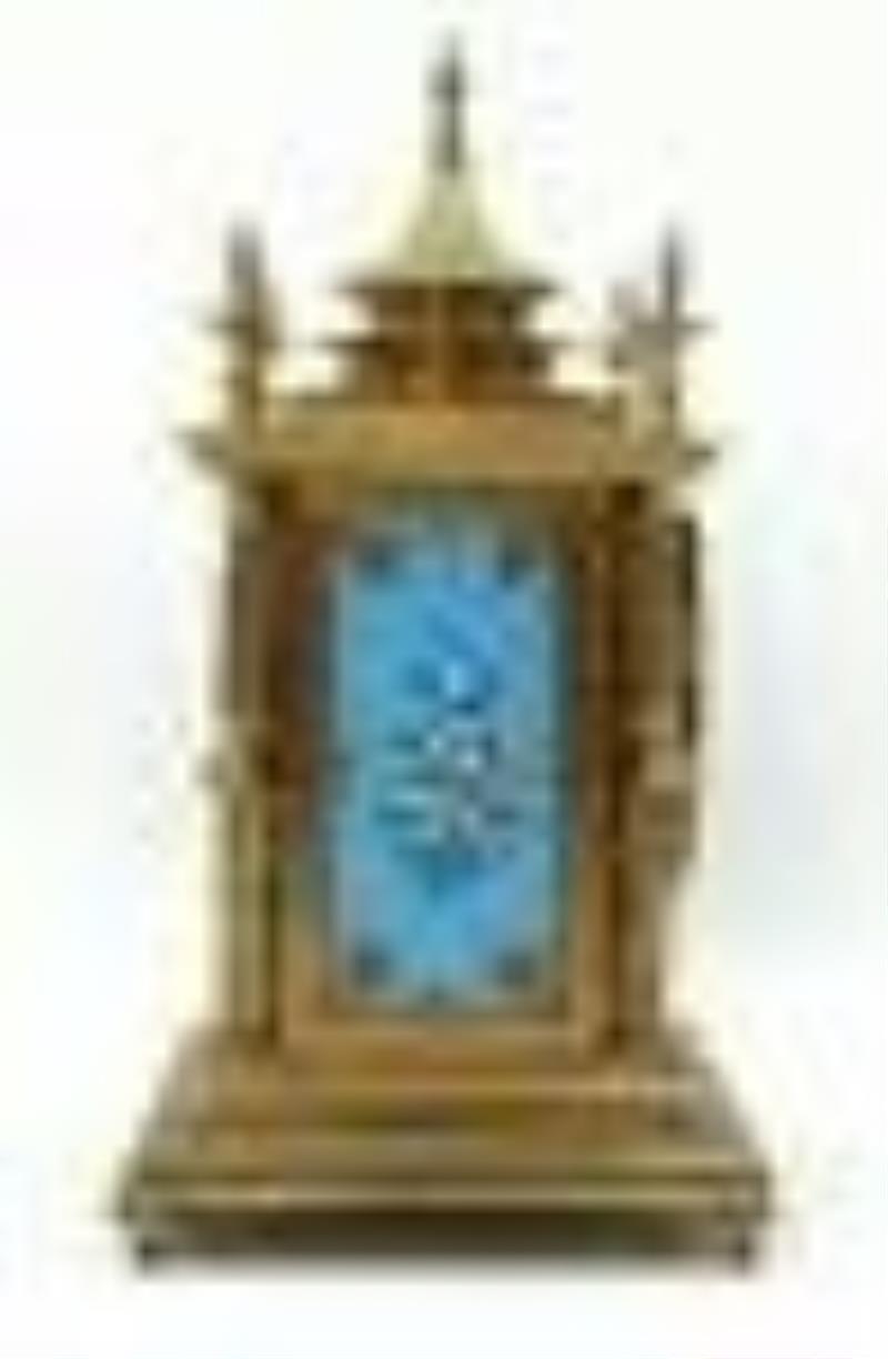 Leroy & Fils Gilt-Metal and Enamel Desk Clock